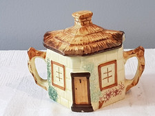 Vintage Keele St. Street Pottery Co. Hand Painted Cottage Ware Sugar Bowl Pot 