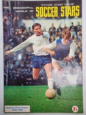 The Wonderful World of Soccer Stars 1968-69 Sticker Picture Album Complete GC