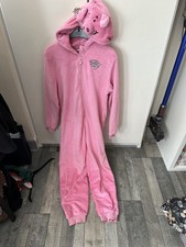 M&S Percy Pig Pink Fleece All In One Jumpsuit Sleep Suit - Age 15-16