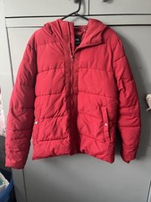 Burton Menswear Red Puffer Jacket Size S