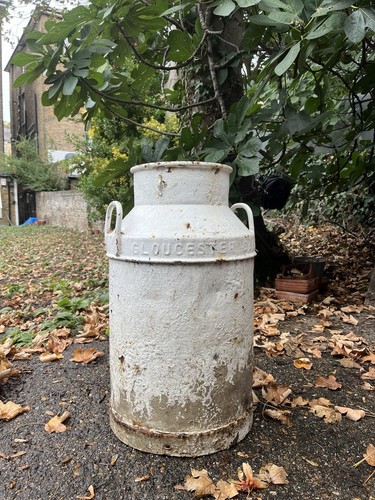 Vintage steel milk churn - steel,