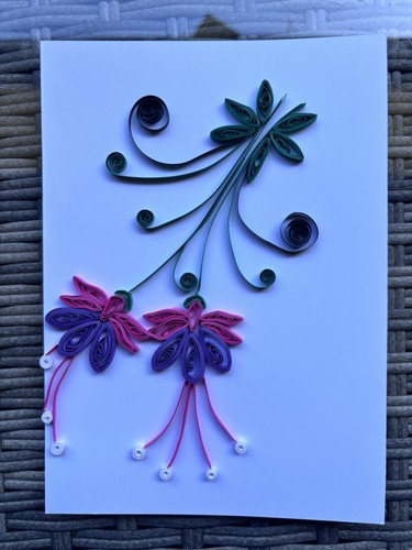 Handmade quilled paper - handmade, fuchsia