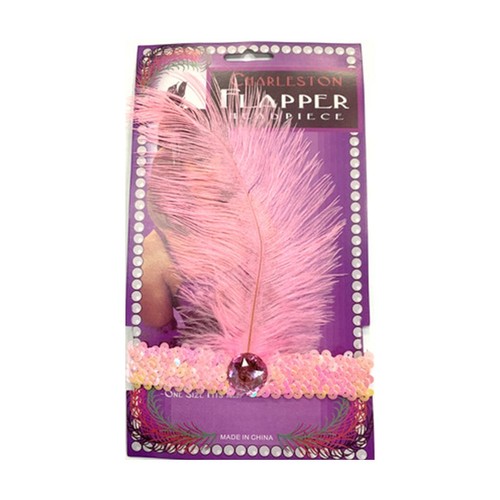 Baby pink flapper headband - headband, |