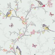 PHOEBE BIRDS WALLPAPER - FLORAL BUTTERFLY FEATURE WALL 