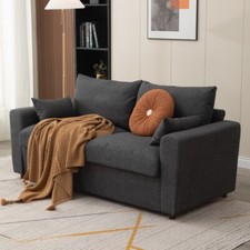 Modern 2/3 Seater Soft Fabric Deep Seat Sofa Settee with Under Storage