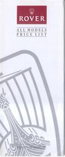 Rover Price List 1994 Sept Mini Metro  200 400 600 800 MG RV8 Montego Maestro