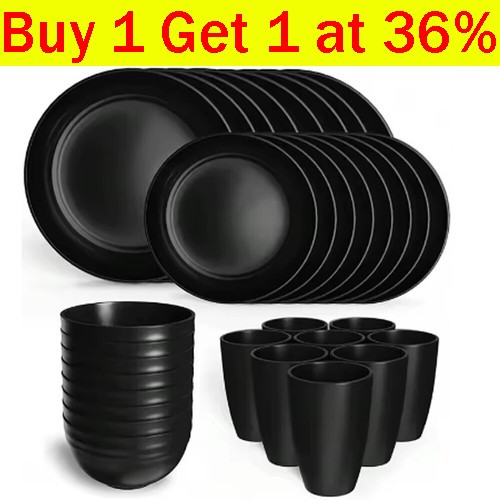 Piece kitchen plates and - 32-piece,