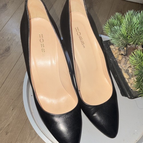 Hobbs black leather pointed - black,