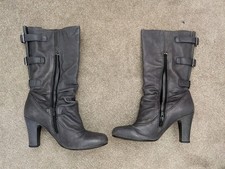 Grey Schuh Calf Length Boots