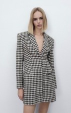 ZARA Textured Blazer Dress M