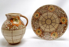 Charlotte Rhead Bursley Ware Art Deco Jug and Bowl