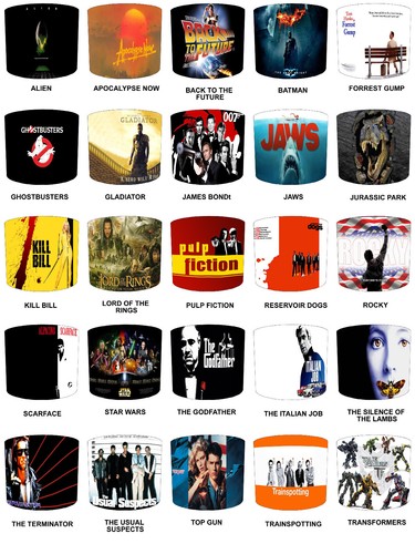 Movies films table lamp shades - movies,