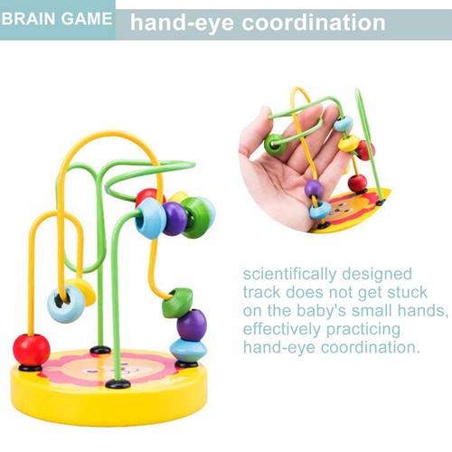 Wooden mini bead maze toy - maze,