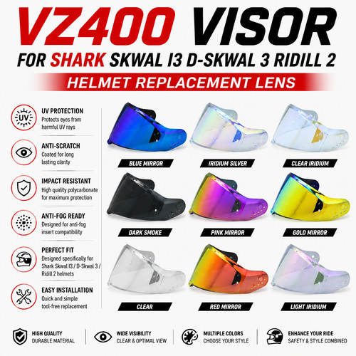 Vz400 visor for shark skwal - visor,
