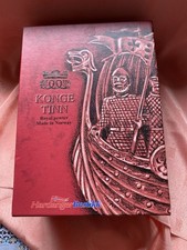 Konge Tinn Royal Pewter Pair of Egg Cups In Original Box Made In Norway