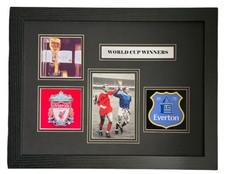 Roger Hunt & Ray Wilson SIGNED Liverpool & Everton Framed World Cup Photo + COA