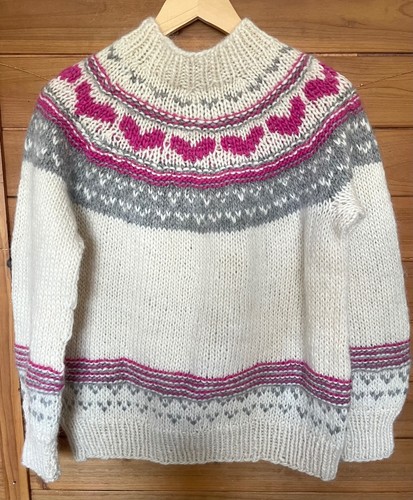 Wool hand knitted chunky - , fair