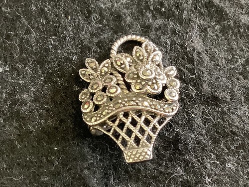 Vintage marcasite flower - vintage,