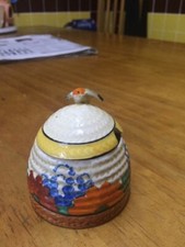 CLARICE CLIFF HONEY POT