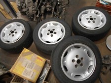 Jaguar XJ X300 X308 16" Alloy Wheels. 'Dimple' Alloys. 2 Good Tyres