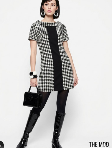 60s style mod - 60s, houndstooth