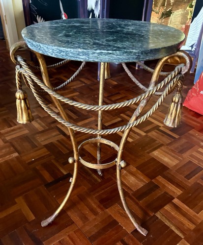 Pair italian marble topped - marble,