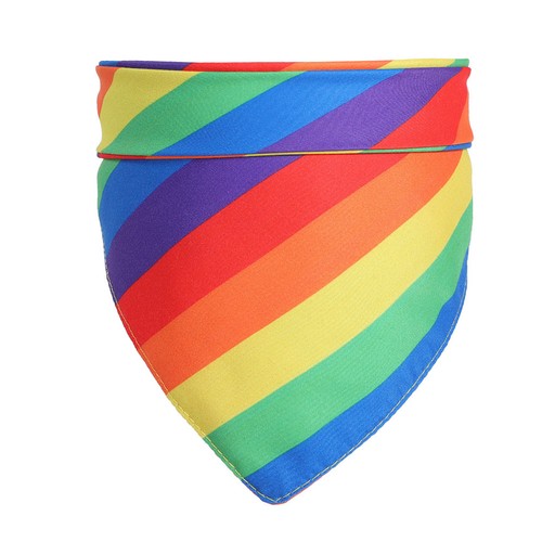 1pc rainbow pattern pet - rainbow, bib