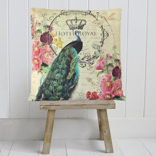Peacock cushion cover - peacock,