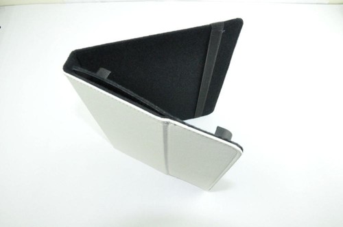White leather case - white, inch