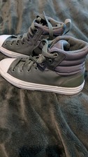 Womens Dark Green leather  Converse chuck taylor  Hi Tops Trainers  Size Uk 6