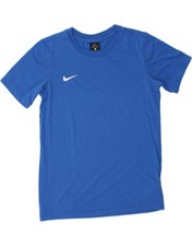 NIKE Boys T-Shirt Top 12-13 Years Large  Blue Cotton GM12