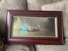 Vintage Spitfire Print On Board By Barrie Clark