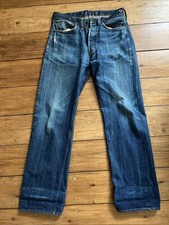 LEVI’S LVC 201 JEANS 1920s MADE IN US WHITE LABEL SIZE 32 X 34 (31 1/2 x 32 3/4)