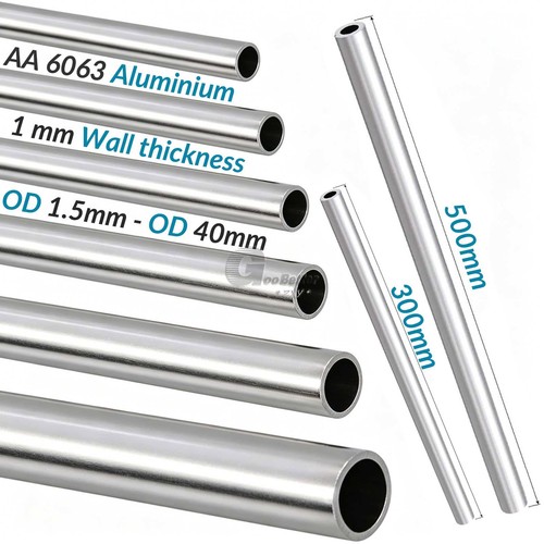 Aluminium tube 1mm thickness - aluminium, 3