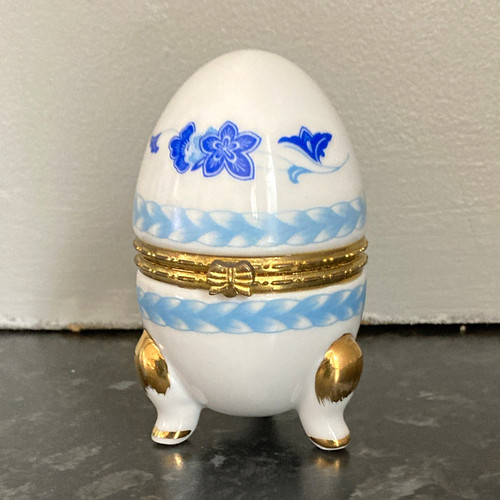 Mini white blue - blue, porcelain