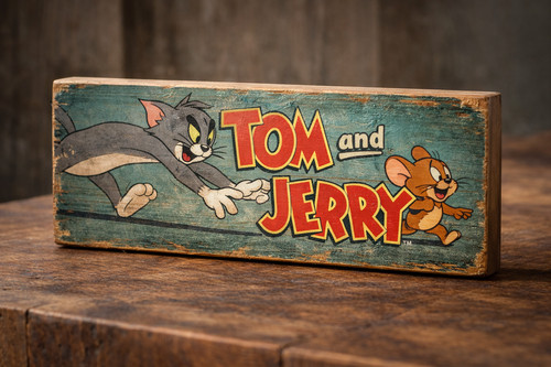 Vintage cartoon tom and - tv,