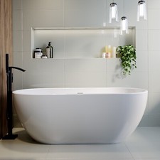 GRADE A2 - Freestanding Double Ended Bath 1545 x 750mm - Lisbon A2/LIS1545