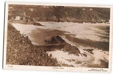 Gorran Haven George Ellis choppy sea breakwater UNP RPPC Postcard