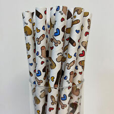 Willy Paper Drinking Straw 8mm x 200mm - Eco Friendly Straw - Hen Party - UK