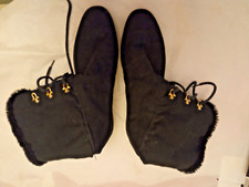 Ladies Rohde Black Faux Suede Ankle boots size 7, 41, medium width, 3cm heel