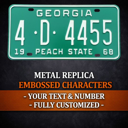 Georgia 1968 metal embossed - georgia,