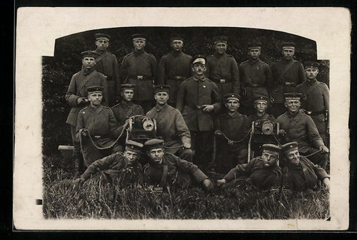 Postcard german soldiers with - postcard,