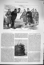 Original Old Antique Print