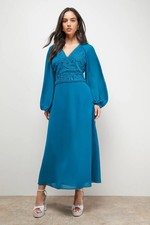 Oasis Teal Dress Womens