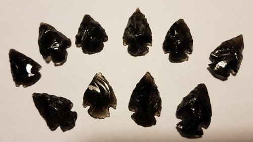 Mini obsidian arrowheads - mini,