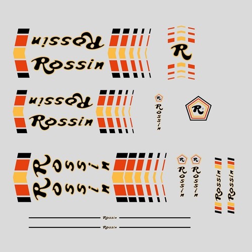 Rossin bicycle frame - bicycle, stickers