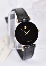 Zenith 27-2000.061 Ladies Watch - Black Dial, Gold Hands, Black Strap