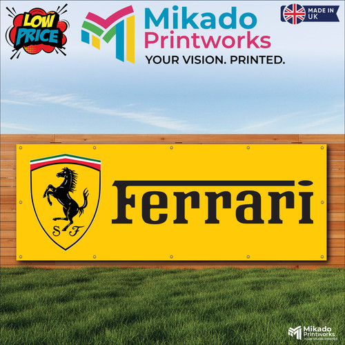 Ferrari banner yellow - banner, pvc