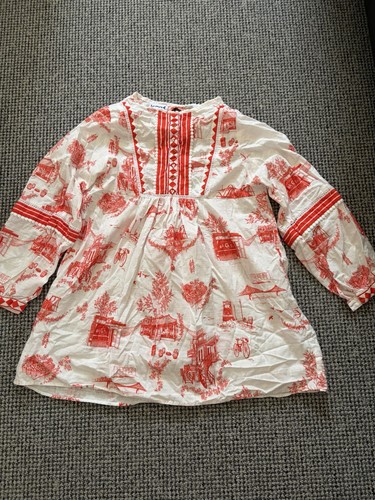 Kags girls tunic - girls, white/red
