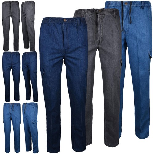 Mens cargo denim jeans - mens,